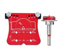 Cocoarm Ouvre-Charnière pour le Travail du Bois, Guide de Perçage des Trous de Charnière en Alliage d'aluminium, Parfait pour l'installation de Portes d'armoires et les Projets de Bricolage (rouge)