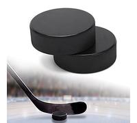 Cocoarm Pack de 2 Palets de Hockey sur Glace, Palets Noirs, Palets de Hockey sur Glace D'Entraînement, Balles de Palet de Sport pour Entraînement et Entraînement Classique