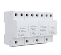 Cocoarm Parasurtenseur 4P, Dispositif de Protection Contre Les Surtensions Enfichable PBT 385VAC 80KA, Parafoudre de Style Disjoncteur sur Rail DIN avec Réponse en Nanoseconde, pour Panneaux (200KA)