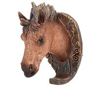 Cocoarm Patère Murale Vintage en Résine en Forme de Cheval 6,2 X 9,5 X 11 Cm, Crochet Mural Adhésif pour Salle de Bain, Chambre à Coucher, Cuisine, Salon, Hôtel (Cheval (imitation bronze antique))