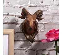 Cocoarm Patère Murale Vintage en Résine en Forme de Cheval 6,2 X 9,5 X 11 Cm, Crochet Mural Adhésif pour Salle de Bain, Chambre à Coucher, Cuisine, Salon, Hôtel (Chèvre (bronze antique))