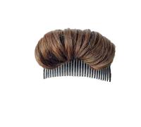 Cocoarm Peigne à Cheveux, Outil de Fabrication de Chignons en Cuir Artificiel pour Cheveux Mi-longs, Parfait pour les Mariages, les Fêtes et le Coiffage Quotidien (brun clair)