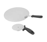 Cocoarm Pelle à Pizza en Acier Inoxydable, Spatule Pliante avec Poignée en PP, Ronde pour Couper et Servir, Rangement Facile, pour la Cuisine, la Boulangerie, le café (12 pouces)