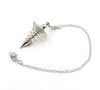 Cocoarm Pendule Spirituel en Métal, Pendentif de Radiesthésie pour la Divination, la Guérison et L’équilibrage énergétique pour les Pratiques Spirituelles (WHITE)