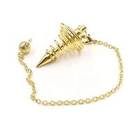 Cocoarm Pendule Spirituel en Métal, Pendentif de Radiesthésie pour la Divination, la Guérison et L’équilibrage énergétique pour les Pratiques Spirituelles (GOLD)