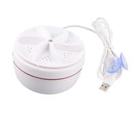Cocoarm Petite Machine à Laver Machine à Laver Portable ABS 27W Nettoyage à Turbine à Ultrasons 50s Arrêt Automatique Avant et Arrière pour Les étudiants Voyage Dortoir Appartement