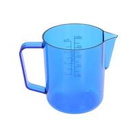Cocoarm Pichet à café Pichet à Lait en Acrylique 600 Ml à Mousser avec Bec Verseur en Forme d' Tasse à Mesurer pour café thé Mousse de Lait Utilisation de l'eau à la Maison Cuisine (BLUE)