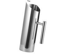 Cocoarm Pichet à Eau en Acier Inoxydable, Pichet à Boisson en Acier Inoxydable 1,5 L avec Protection contre la Glace et Poignée, Conception Infuseur à Fruits, Corps Droit pour Boissons Froides Lors