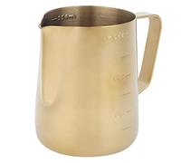 Cocoarm Pichet à Lait en Acier Inoxydable, Tasse à Mousser 350 Ml 600 Ml avec échelle Intérieure et Bec de Précision, Poignée Ergonomique pour la Maison, café Latte, Art, café, Bar (350ML (avec