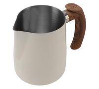 Cocoarm Pichet à Lait Moussant en Acier Inoxydable 304, Tasse à Mousseur à Lait avec échelle Intérieure, Pichet à Mousse avec Poignée Confortable et Design de Bec Verseur Pointu (1000ml)
