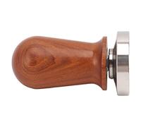 Cocoarm Pilon à café, Outil de Bourrage de café à Base Plate en Acier Inoxydable avec Poignée en Bois, Conception à Ressort de Presse, Compression Uniforme de la Poudre, Compact pour les Baristas à