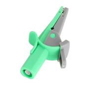 Cocoarm Pince de Test Isolée, Pince de Test Banane en Laiton et Acier PA, Ouverture de 20 Mm, Prise Banane de 4 Mm, 600 V à 1 000 V, 10 A, pour Tests de Batterie de Camion de Voiture, Projets (GREEN)