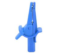 Cocoarm Pince de Test Isolée, Pince de Test Banane en Laiton et Acier PA, Ouverture de 20 Mm, Prise Banane de 4 Mm, 600 V à 1 000 V, 10 A, pour Tests de Batterie de Camion de Voiture, Projets (BLUE)