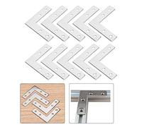 Cocoarm Plaque de Connexion de Profilés en Aluminium, Fixation en Acier au Carbone pour Profils d'extrusion d'Aluminium 2020, 10 Pièces, Plaques Transversales de Type L de Type T pour Supports de