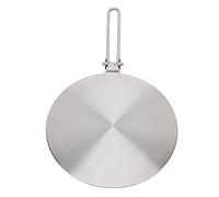 Cocoarm Plaque de Diffusion de Chaleur, Adaptateur d'Induction de Chaleur en Acier Inoxydable pour Cuisinière à Induction, Transfert de Uniforme, Poignée de Déplacement, pour Cuisinière à Gaz, (24#)