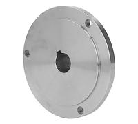 Cocoarm Plaque Frontale de Tour, Plaque Frontale de Mandrin en Acier à Haute Teneur en Manganèse 130 Mm, Tuyau d'échappement à Coupe Plate à 3 Trous pour les Utilisateurs de Tour à Bois K11 130 K12