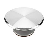 Cocoarm Plateau Tournant Gâteau Aluminium 30.5cm Silencieux, 2 Pièces | Support rotatif décoration, Double arbre pour rotation fluide et stable, Aluminium et silicone, Plateau tournant pour pâtisse