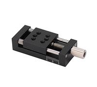 Cocoarm Platine Linéaire Manuelle en Alliage d'aluminium SP20A10, Axe X, Table 20 X 20 Mm, Course de 10 Mm, Pas de 0,5, Guide en Queue d'aronde pour les Tests de Microscopes 'équipements Optiques