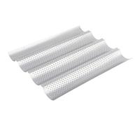 Cocoarm Poêle Antiadhésive, Plaque de Cuisson Perforée en Acier au Carbone 15x6.3 Pouces, Crée des Croûtes Dorées pour les Boulangers Amateurs ou Professionnels (quatre emplacements)