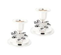 Cocoarm Porte-Bougies en Argent plaqué Candélabre Vintage Raisin Base de | Métal robuste avec finition polie, stable pour table de dîner de mariage, convient aux chandeliers standard