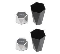 Cocoarm Poubelle de Voiture avec Couvercle, Poubelle Automobile Portable étanche pour Voitures, Camions et Camping-cars-Design Compact et élégant (SILVER)