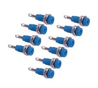 Cocoarm Prise Banane 2 Mm en Laiton PA Prise Banane 2 Mm J.40003 30 V AC 60 V DC 10 A Plug and Play pour Instruments électroniques, Onduleurs, équipement de Soudage (BLUE)