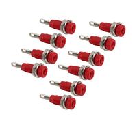 Cocoarm Prise Banane 2 Mm en Laiton PA Prise Banane 2 Mm J.40003 30 V AC 60 V DC 10 A Plug and Play pour Instruments électroniques, Onduleurs, équipement de Soudage (rouge)