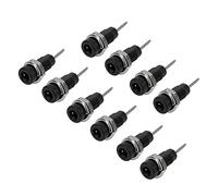 Cocoarm Prise Banane 2 Mm en Laiton PA Prise Banane 2 Mm J.40003 30 V AC 60 V DC 10 A Plug and Play pour Instruments électroniques, Onduleurs, équipement de Soudage (BLACK)