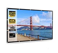 Cocoarm Projecteur Écran Pliable sans Pli, 150in 16:9 | Matériau en polyester, bordure noire avec trous de suspension, film domestique portable, présentation de réunion.