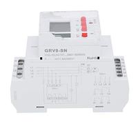 Cocoarm Protecteur de Tension de Relais de Tension d'affichage triphasé GRV8 SN Indication LED 70V à 400V 45Hz à 65Hz 2xSPDT Rail DIN pour la de l'alimentation Triphasée dans les Panneaux de
