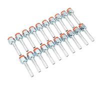 Cocoarm Raccord cannelé de Tuyau de Climatisation en Aluminium, Connecteur cannelé de Tuyau AC, 20 Pièces à Angle Droit de 180 Degrés pour la Réparation de Réaménagement de Tuyaux de Camions et de