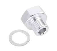 Cocoarm Raccord D'Adaptation en Alliage D'Aluminium 1/8 NPT Femelle à M12X1.5 Mâle avec Rondelle pour Connexion Sèche et Sécurisée