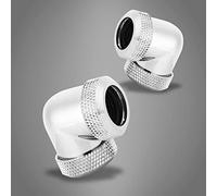 Cocoarm Raccord de Refroidissement par Eau, Connecteur coudé Double Tuyau plaqué en Laiton pour Tubes PETG de 16 Mm de Diamètre Extérieur, Conception Anti-fuite, Performances Thermiques Optimales