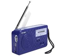 Cocoarm Radio d'urgence à Manivelle Solaire AM/FM avec Lampe LED et Chargeur de Téléphone Portable pour Secours en Cas de Catastrophe et Camping en Plein Air (Blue)