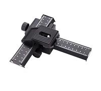 Cocoarm Rail de Mise au Point Macro 4 Voies, Glissière de Réglage en Alliage d'Aluminium avec Vis Universelle 1/4 Pouce Compatible avec Pentax