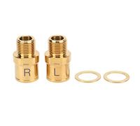 Cocoarm Rallonge de Pédale de Vélo en Alliage de Titane, Entretoises de Pédale de 20 Mm, Axe de Pédale allongé pour Vélo de Route, Motocross, Marquages Gauche et Droit (Gold)