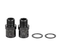Cocoarm Rallonge de Pédale de Vélo en Alliage de Titane, Entretoises de Pédale de 20 Mm, Axe de Pédale allongé pour Vélo de Route, Motocross, Marquages Gauche et Droit (Black)