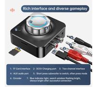 Cocoarm Récepteur 5.0, Expérience Audio Améliorée, Mode Subwoofer 3D Immersif, Plug et Jeu, connectivité Auxiliaire Stable, variété de Sélection d'interface, Construction Durable, Rouge