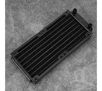 Cocoarm Refroidisseur de Processeur en Aluminium, Radiateur de Refroidissement à Eau, 8 Tubes Plats, échangeur de Chaleur brasé Sous Vide, Finition Noire pour PC CPU GPU Northbridge Southbridge et