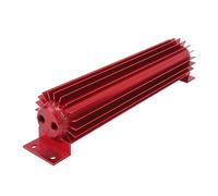 Cocoarm Refroidisseur d'huile de Transmission de 12 Pouces, Conception à Double Canal en Aluminium anodisé avec Surface à Ailettes pour les Applications de Camions de Voiture (rouge)