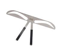 Cocoarm Règle à Sourcils, Règle d'équilibre de Mesure des Sourcils en Acier Inoxydable avec un Design Classique, Parfaite pour Façonner et Mesurer les pour les Types de Visage (arqués)