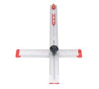 Cocoarm Règle Carrée en T en Alliage d'aluminium, Outil de Traçage pour le Travail du Bois, échelle Gravée au 2 en 1, Niveau intégré, Guide de Trous de 3 Mm et 4,5 Mm pour les Menuisiers,