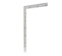 Cocoarm Règle D'angle en Acier Inoxydable, Règle D'angle Droit, Outil de Mesure à 90 Degrés avec échelle Double Face pour la Mesure des Angles Intérieurs et Extérieurs (300 mm * 150 mm)