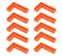 Cocoarm Règle d'Angle en Plastique Technique, Règle à Angle Droit 10 Pièces 3 Pouces, échelle Claire, Marquage de 45 et 22,5 Degrés pour le Positionnement du Coin de la Disposition du Bois, les
