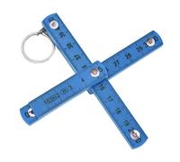 Cocoarm Règle Pliante en Plastique Règle Pliable ABS Paquet de 2 50 Cm Conception 10 Plis avec Porte-clés pour la Pose de Carreaux de Menuiserie Dessin et Mesure de Bricolage (BLUE)