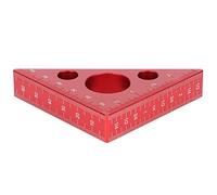 Cocoarm Règle Triangulaire en Alliage d'aluminium, échelles Métriques et en Pouces Claires, Conception Lisse, Mesure Facile de la Hauteur pour l'installation de Machines à Bois et les Projets de