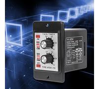 Cocoarm Relais de Minuterie de Commande par Bouton Relais de Minuterie Double AC110V 220V CMOSIC Multi-Gamme 1 Min à 10 Heures Contrôle 5A pour Les Techniciens d'équipement de Panneaux