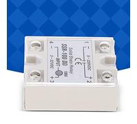 Cocoarm Relais Statique DC DC SSR 100 A 5 à 220 V avec Base de Dissipateur Thermique en Aluminium, Interrupteur sans Contact, Commande 3 à 32 V pour Panneaux d'automatisation, Systèmes de Batterie de