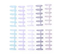 Cocoarm Reliure à Dos en Plastique à Feuilles Mobiles 12 Mm, 6 Trous, 10 Pièces, Peut Contenir 80 Feuilles, Fermeture à Boucle pour Bricolage, Carnet de Notes, Album Photo, Journal Intime,