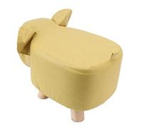 Cocoarm Repose-Pieds Animaux Tabouret éléphant en Bois de Pin et Tissu Technique 30 X 25 X 24 Cm Siège rembourré Coussinets Antidérapants pour Chambre d'enfant Chambre Salle de Jeux Salon Enfants